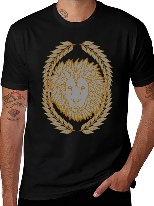Lion Laurel Wreath Graphic T-Shirt