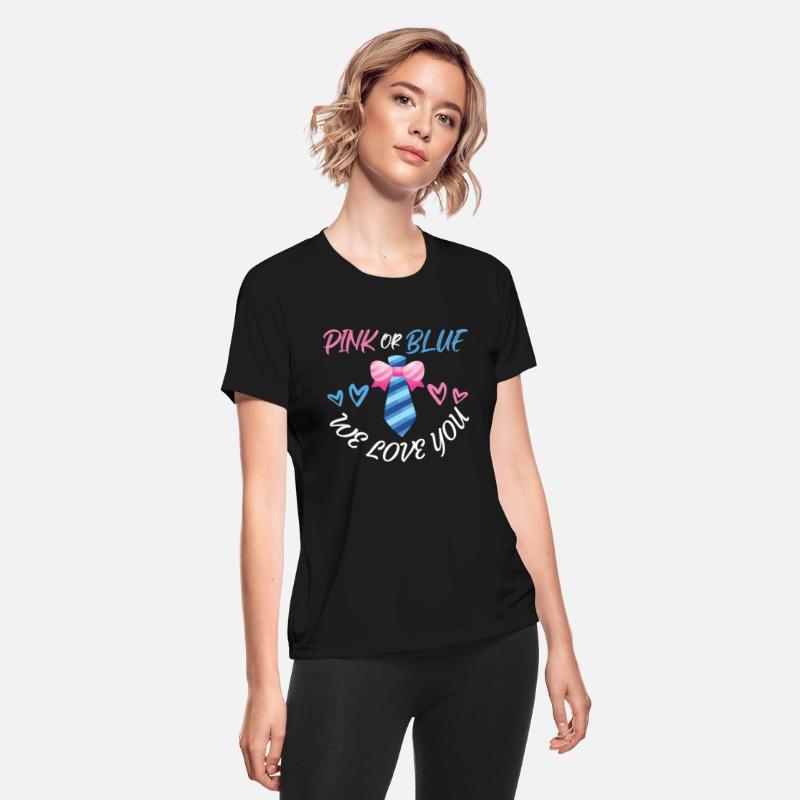 Pink or Blue We Love You Bow Necktie Shirt