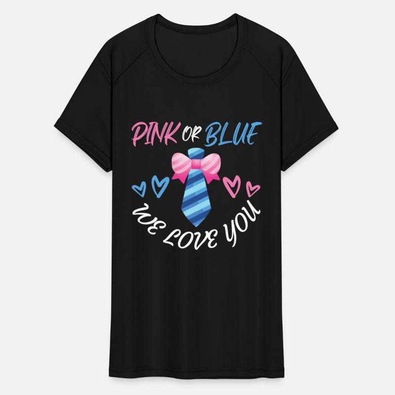 Pink or Blue We Love You Bow Necktie Shirt