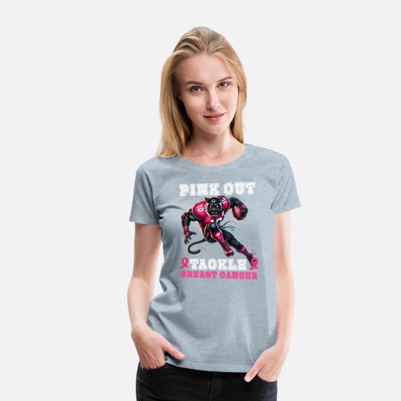 Pink Out tackle Breast Cancer Football design