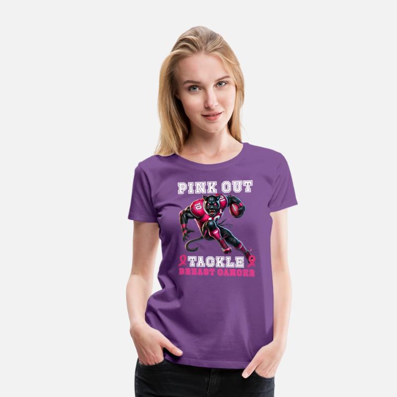 Pink Out tackle Breast Cancer Football design