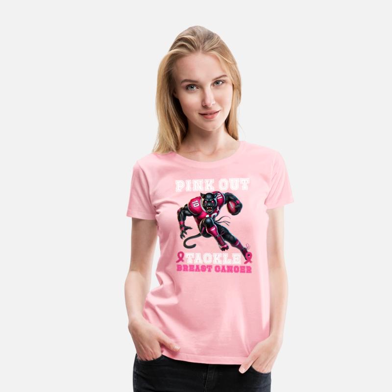 Pink Out tackle Breast Cancer Football design