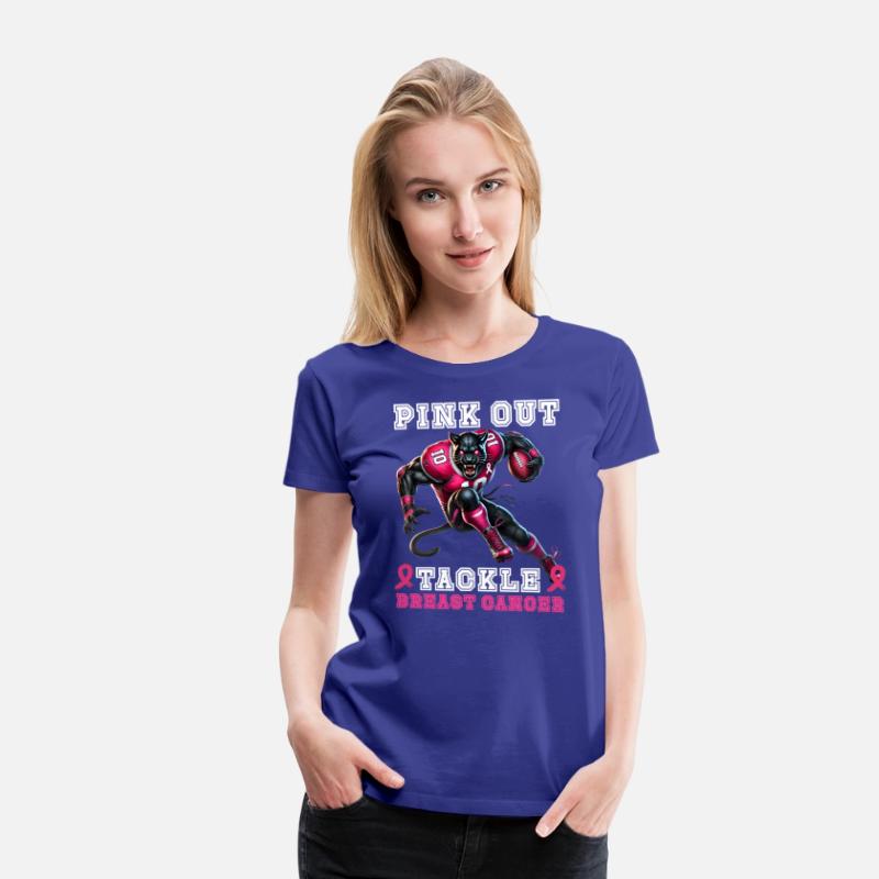 Pink Out tackle Breast Cancer Football design