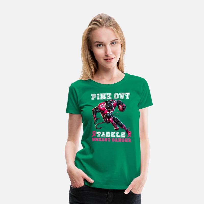 Pink Out tackle Breast Cancer Football design
