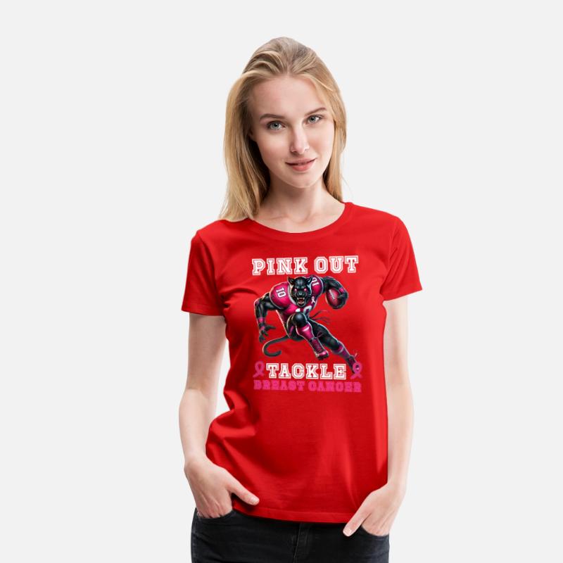 Pink Out tackle Breast Cancer Football design