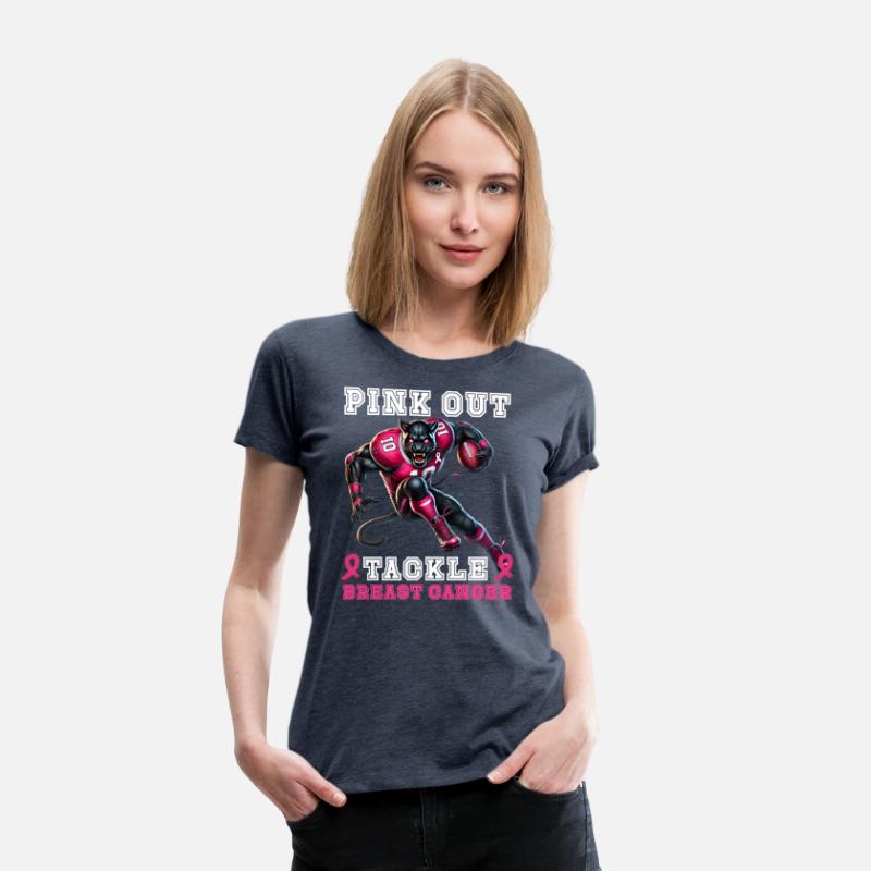 Pink Out tackle Breast Cancer Football design
