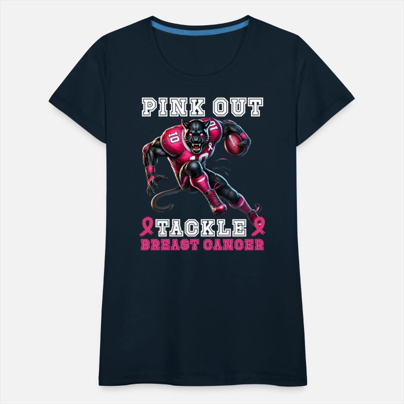 Pink Out tackle Breast Cancer Football design