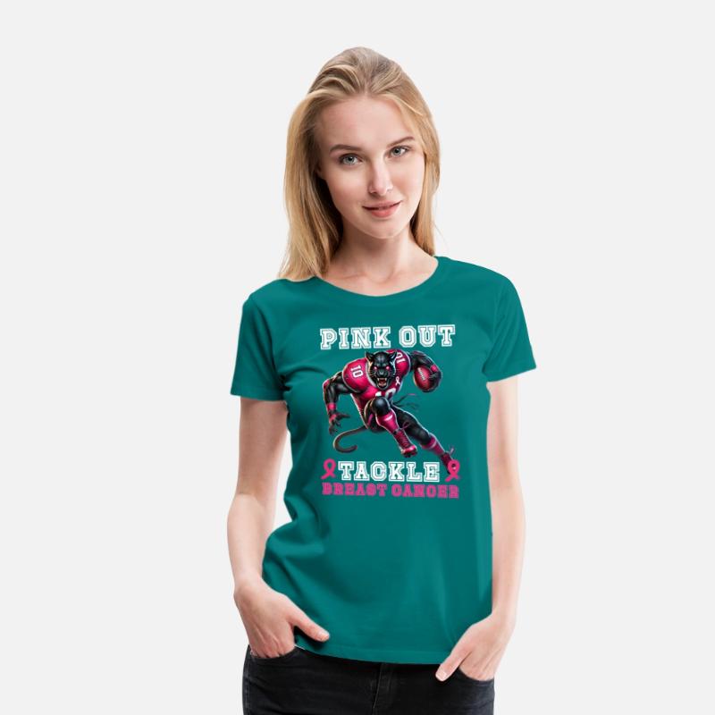 Pink Out tackle Breast Cancer Football design