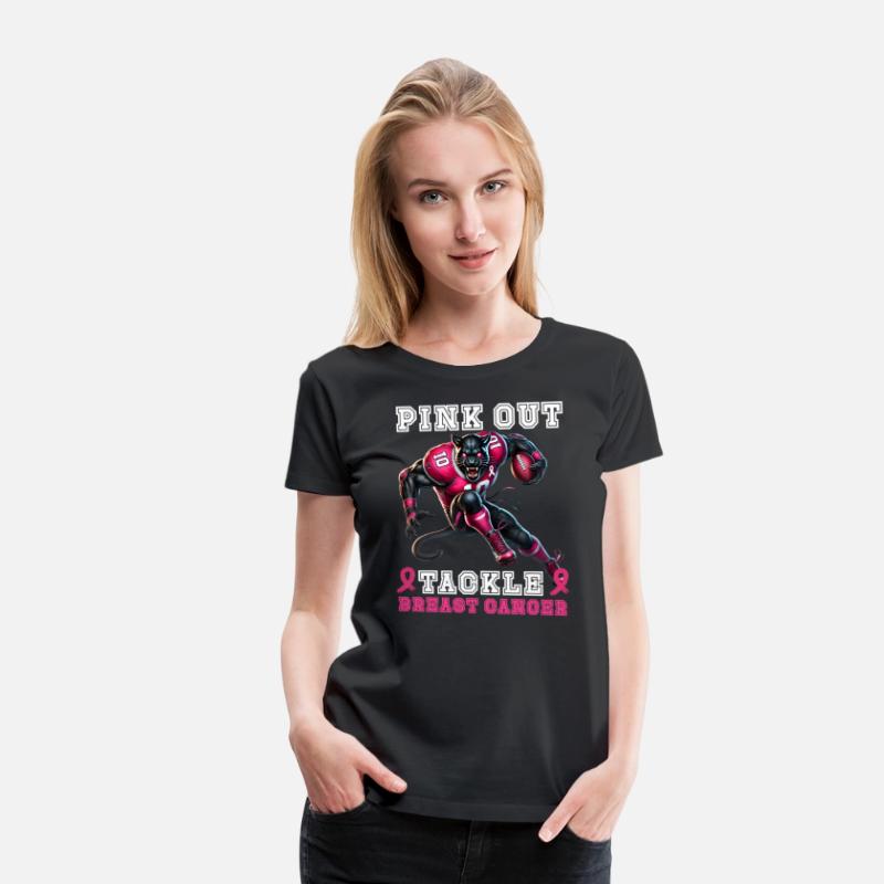 Pink Out tackle Breast Cancer Football design