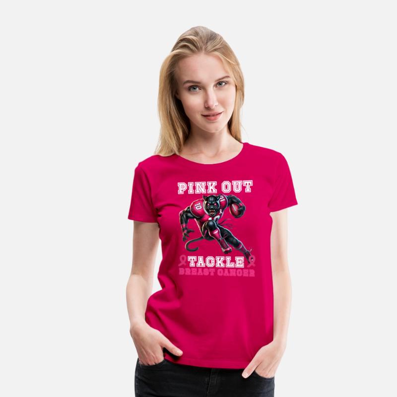 Pink Out tackle Breast Cancer Football design