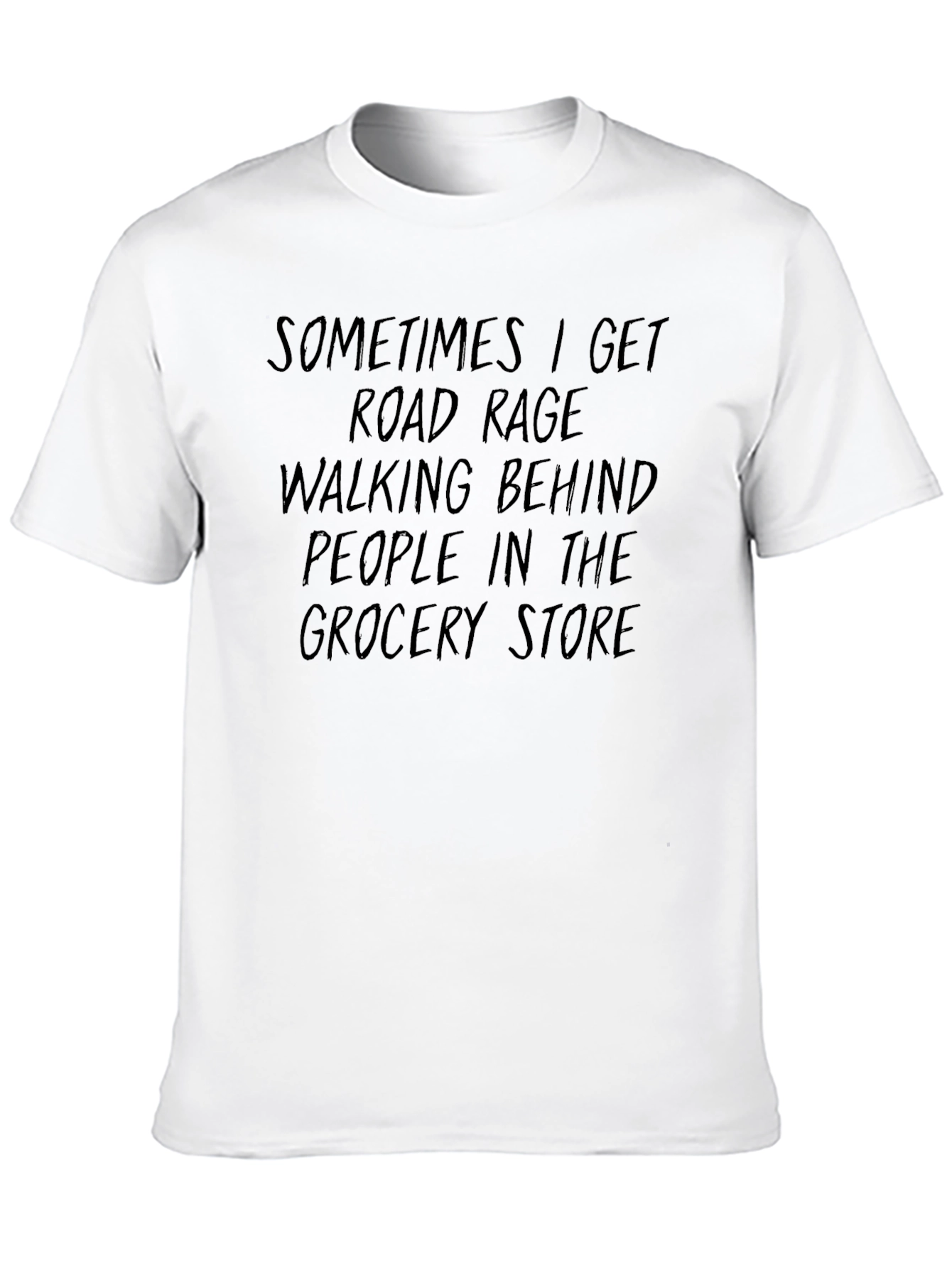 Road Rage Grocery Store Funny Black T-Shirt