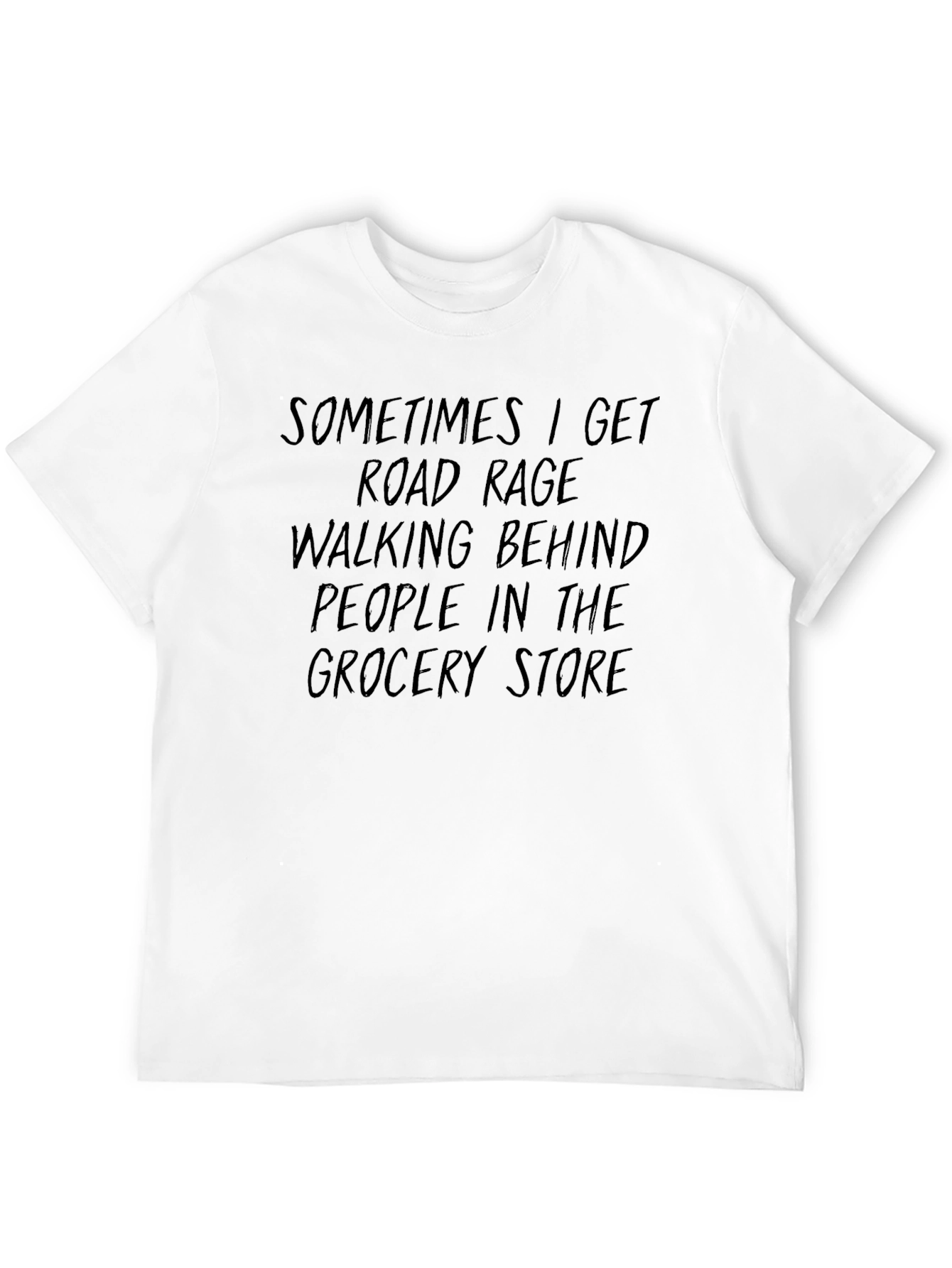 Road Rage Grocery Store Funny Black T-Shirt