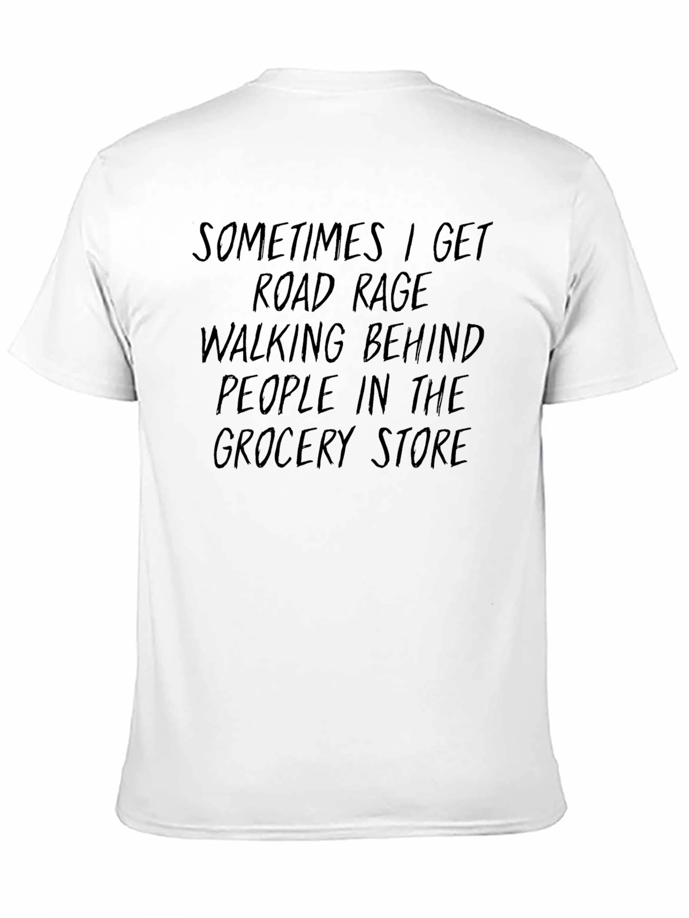 Road Rage Grocery Store Funny Black T-Shirt