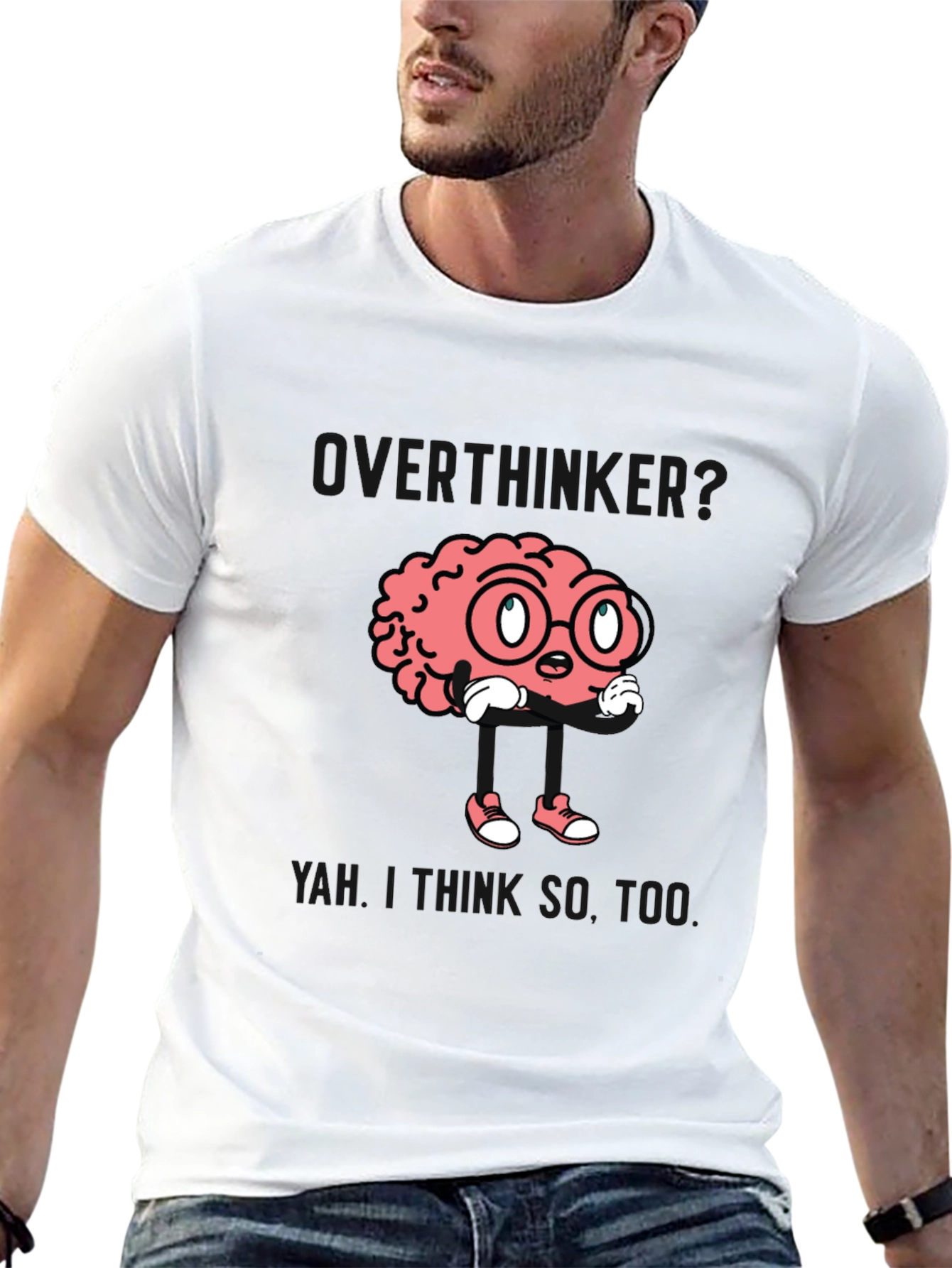 Are You a Thinker? Funny Brain Graphic T-Shirt