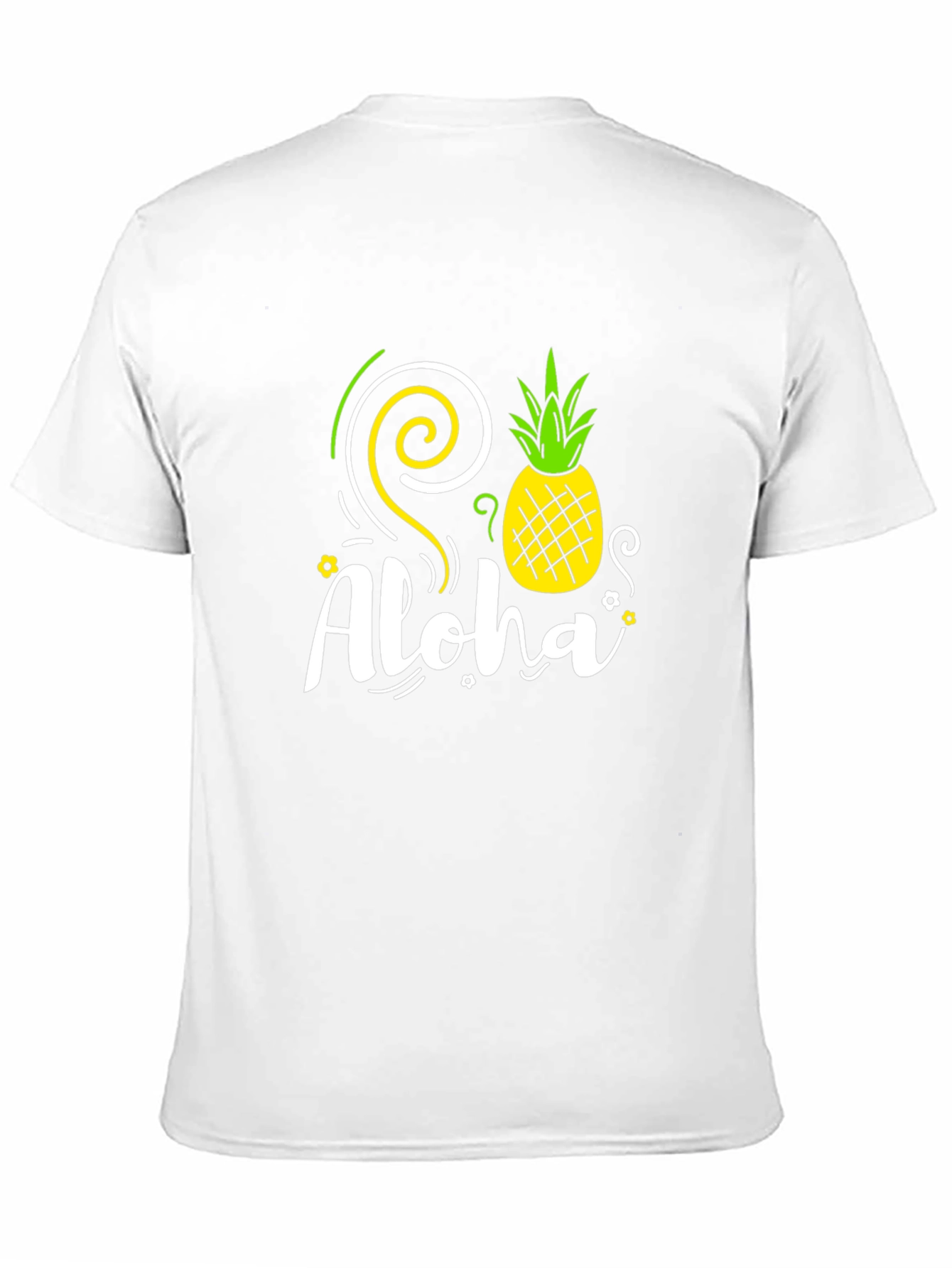 Aloha Pineapple Graphic Tee - Black Cotton T-Shirt