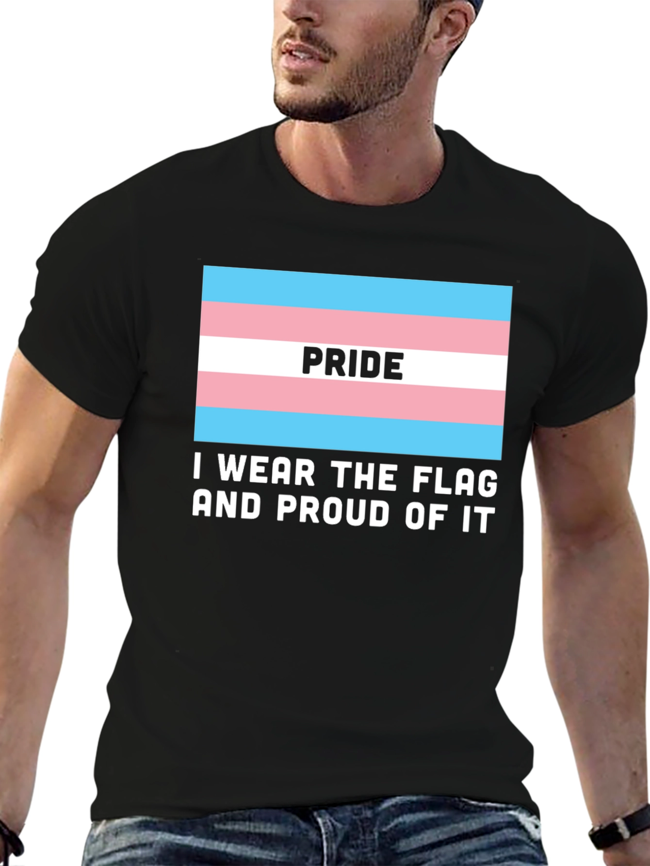 Transgender Pride Flag T-Shirt - I Wear The Flag!