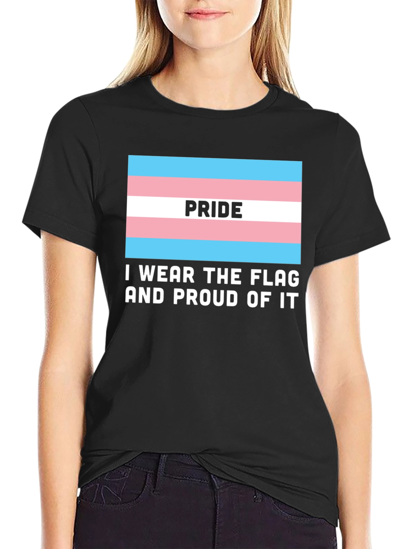 Transgender Pride Flag T-Shirt - I Wear The Flag!
