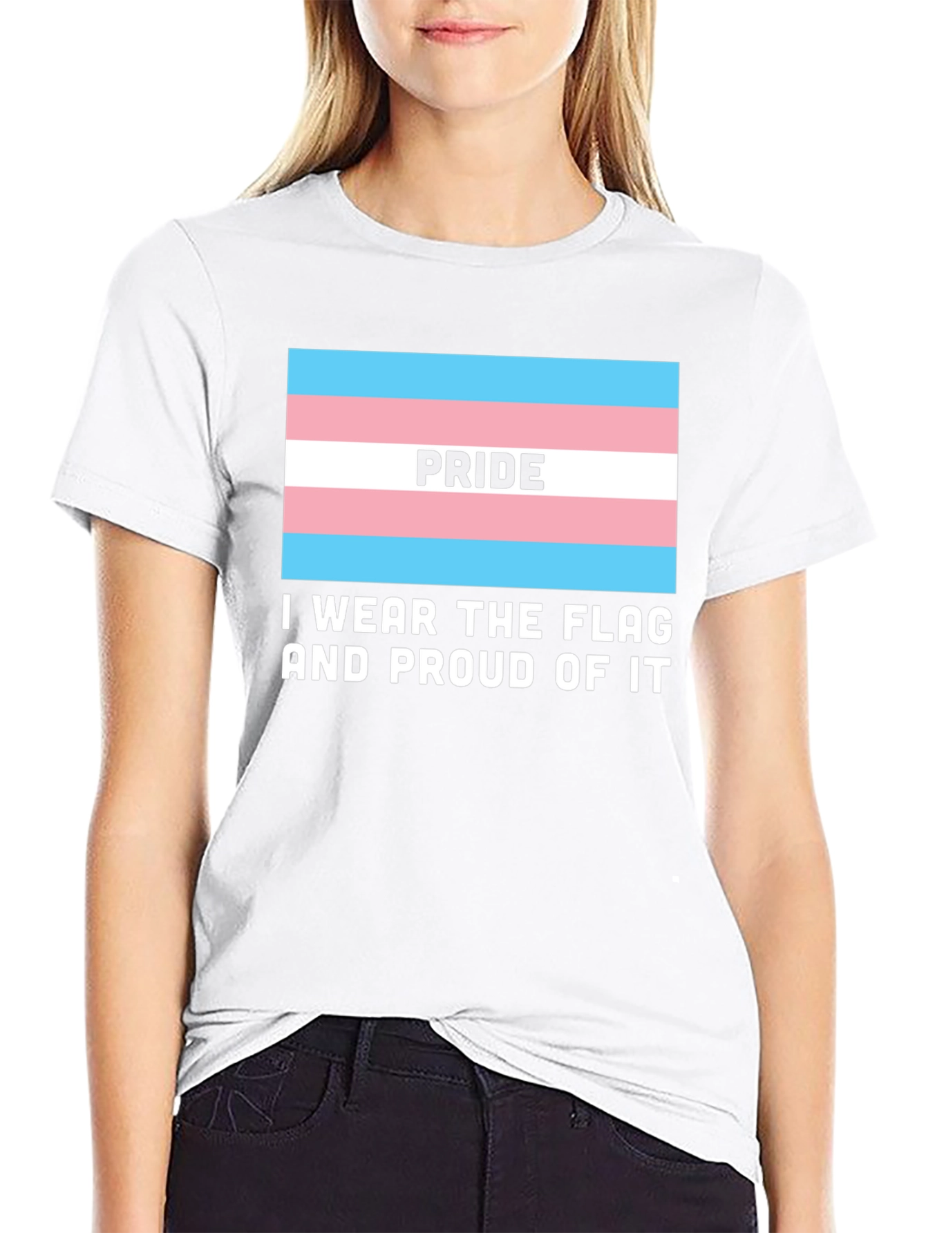 Transgender Pride Flag T-Shirt - I Wear The Flag!