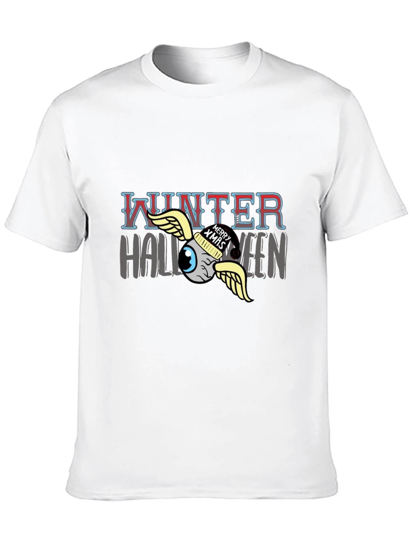 Winter Halloween Graphic Tee - Mens Black T-Shirt