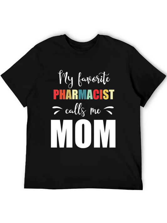 Pharmacist Mom Graphic T-Shirt - Black
