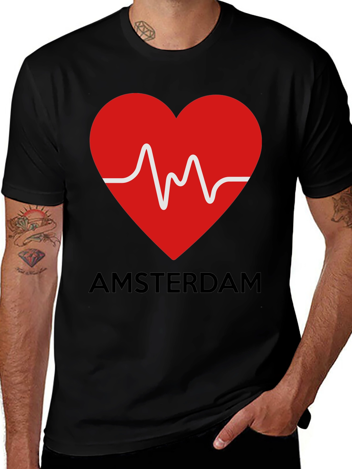 Amsterdam Heartbeat Graphic Tee