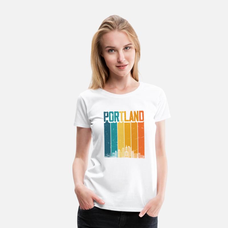 Portland Oregon Usa Sunset Skyline Portland