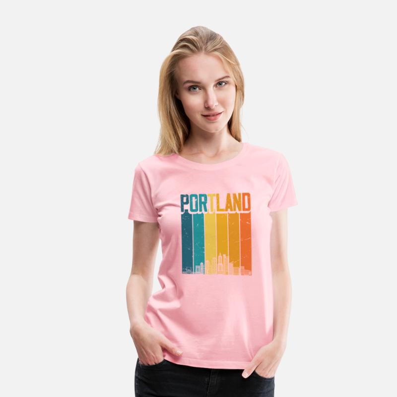 Portland Oregon Usa Sunset Skyline Portland