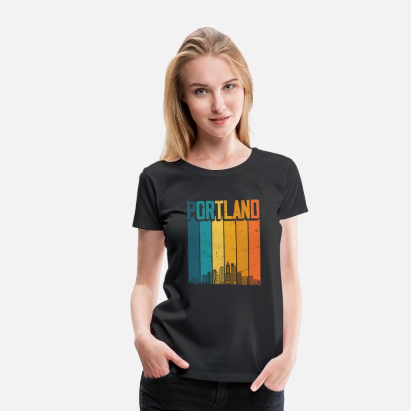 Portland Oregon Usa Sunset Skyline Portland