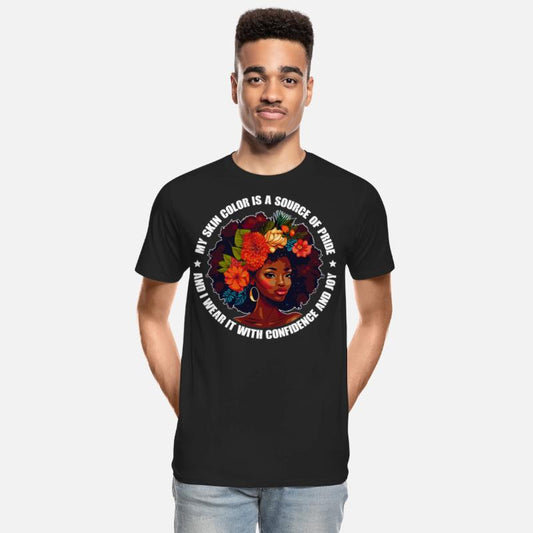 Positive Self Love Affirmation Black Afro Flower G