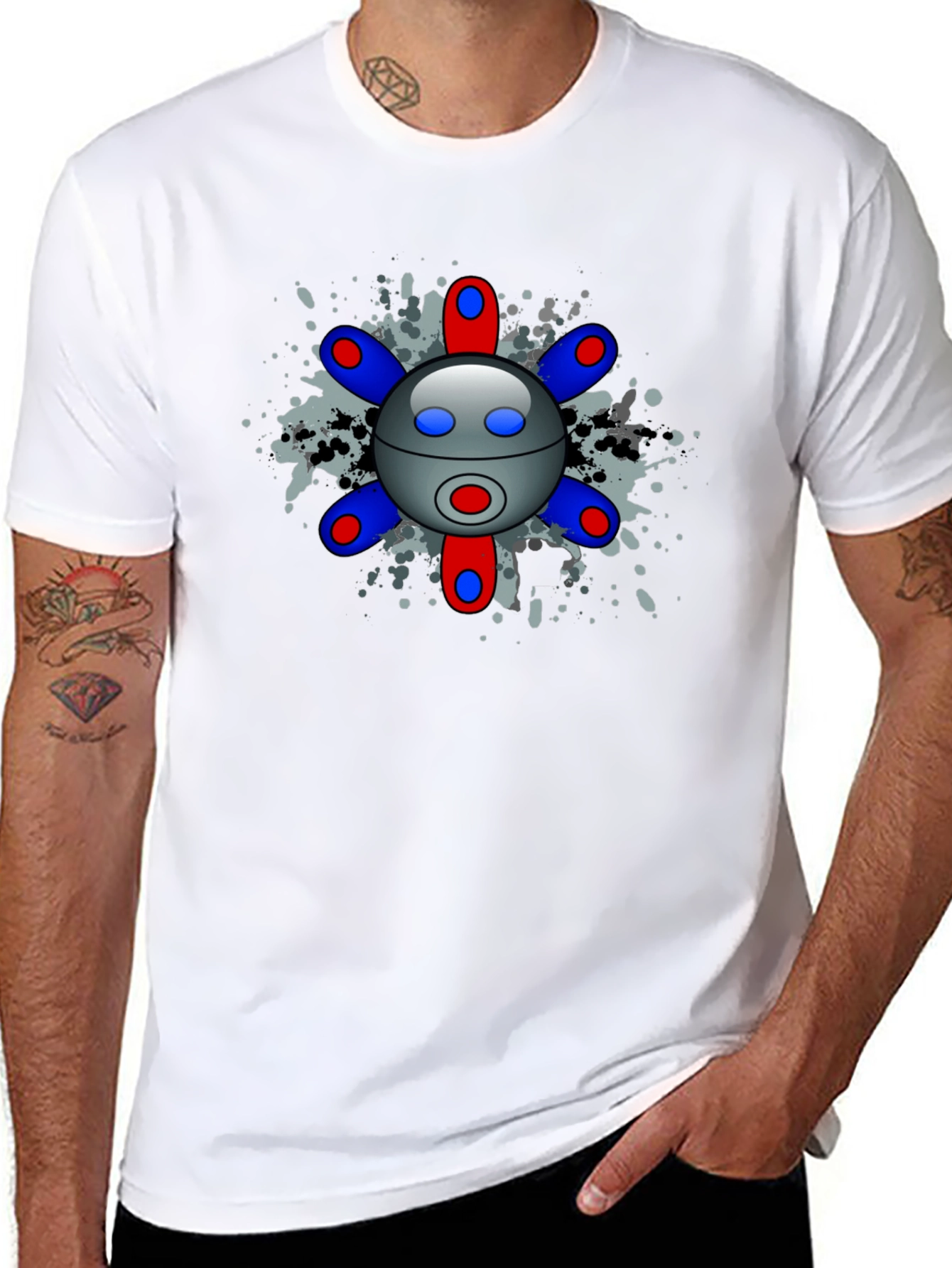 Atomic Robot Graphic Tee - Fun Unique Design