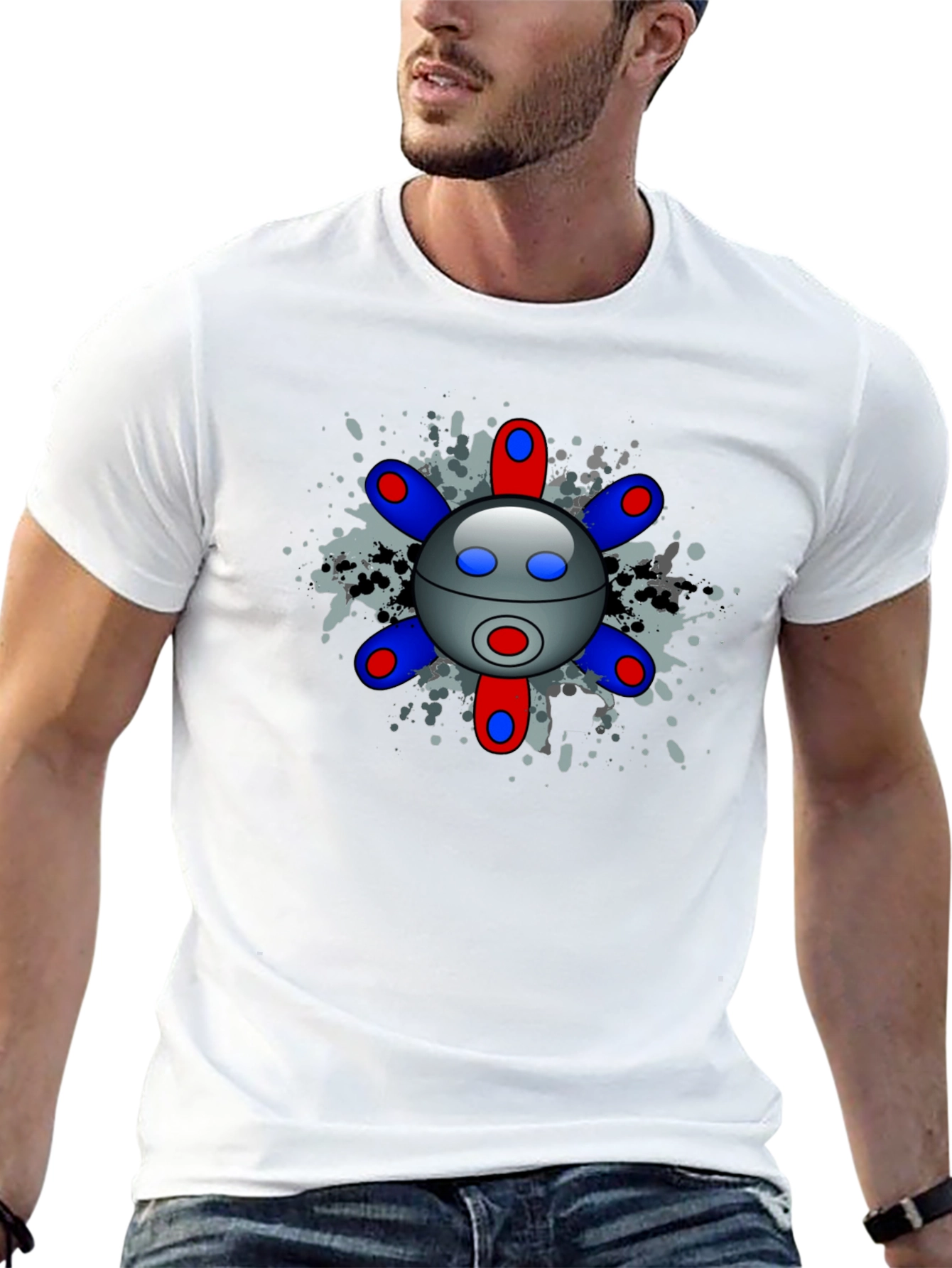 Atomic Robot Graphic Tee - Fun Unique Design