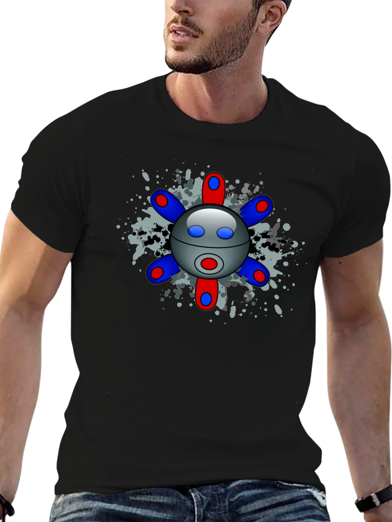 Atomic Robot Graphic Tee - Fun Unique Design