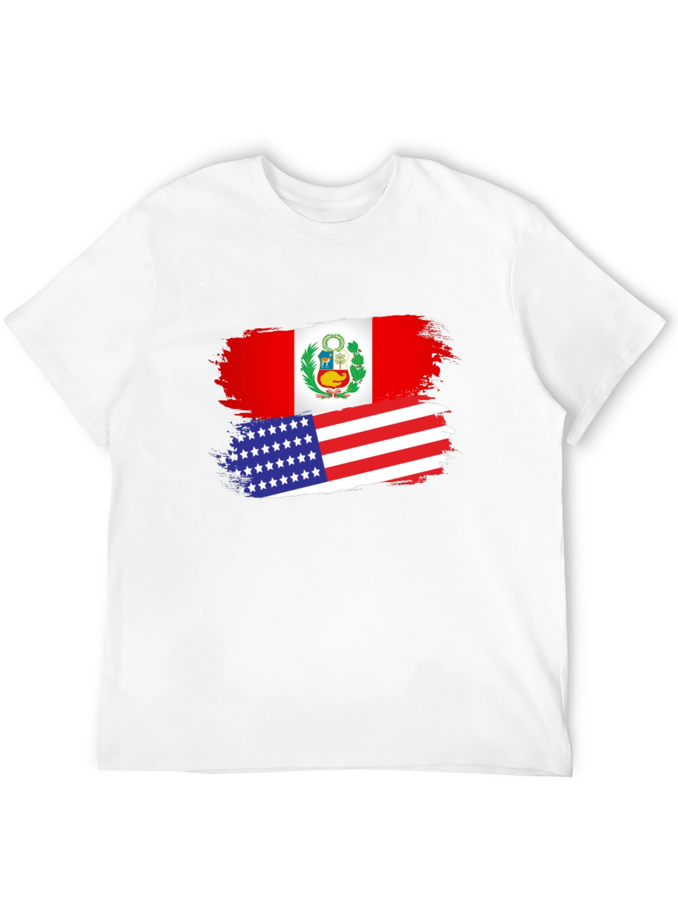 Peru USA Flag Graphic T-Shirt