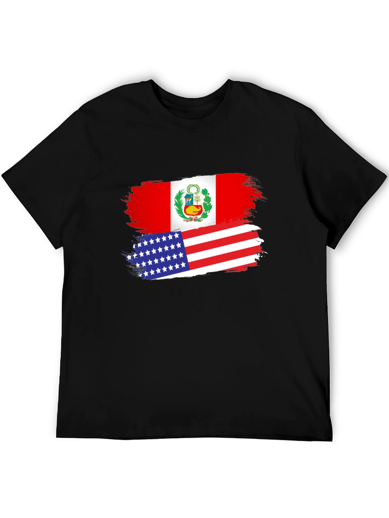 Peru USA Flag Graphic T-Shirt
