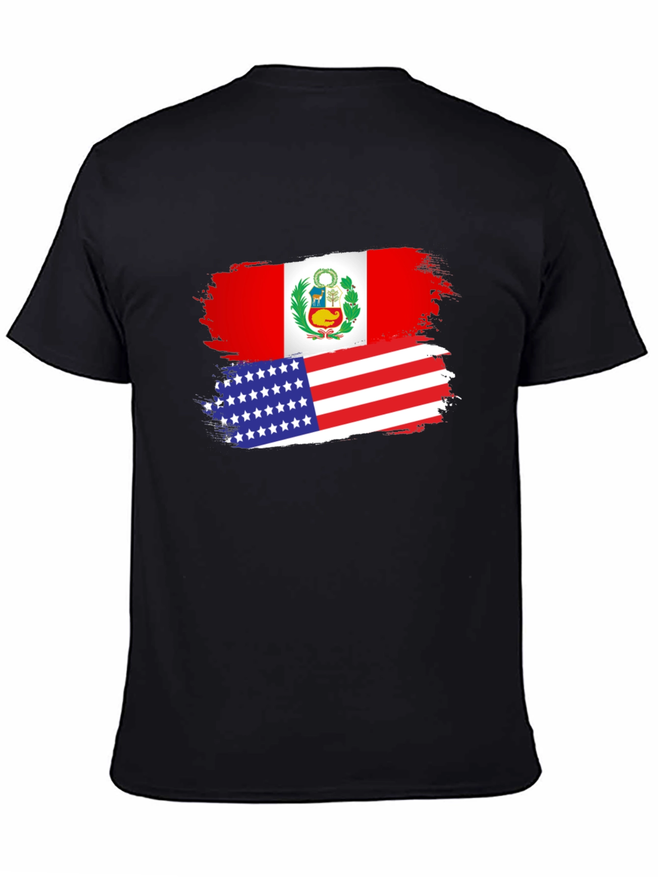 Peru USA Flag Graphic T-Shirt