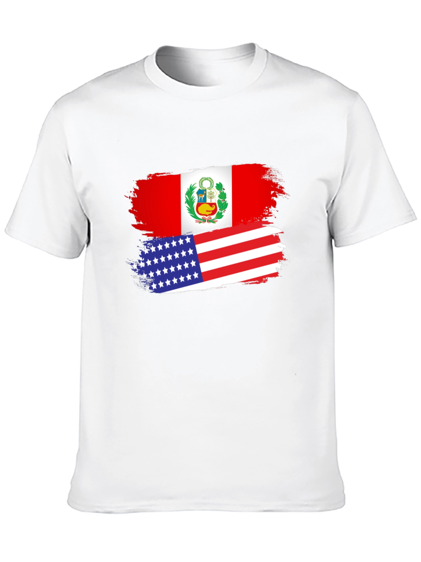 Peru USA Flag Graphic T-Shirt
