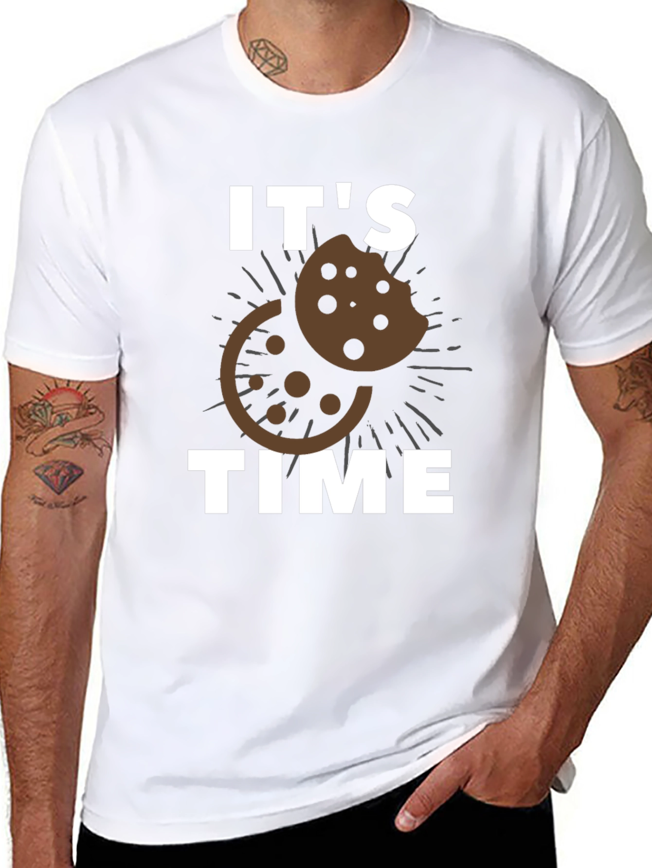 Its Cookie Time Graphic Tee - Black