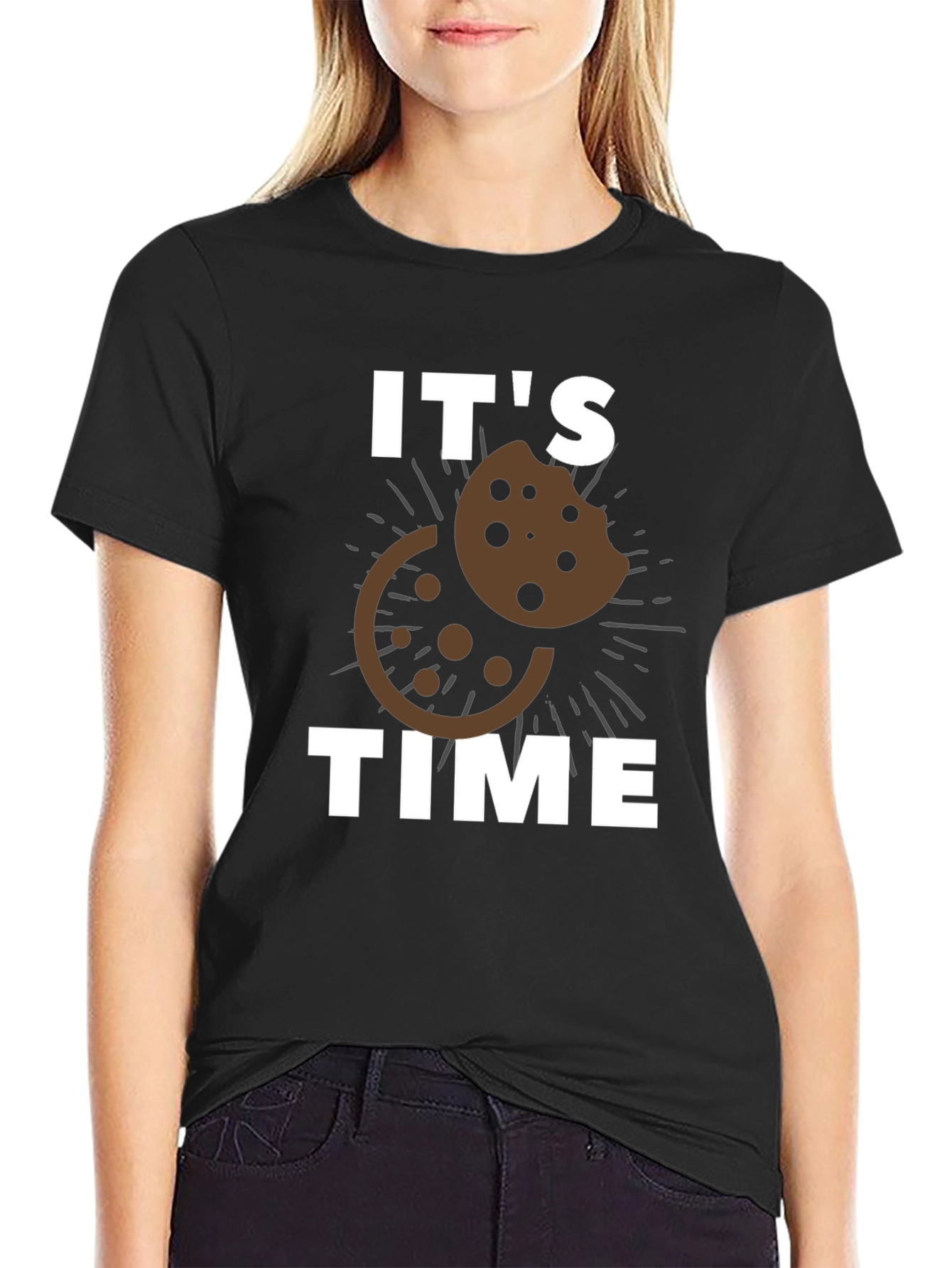 Its Cookie Time Graphic Tee - Black