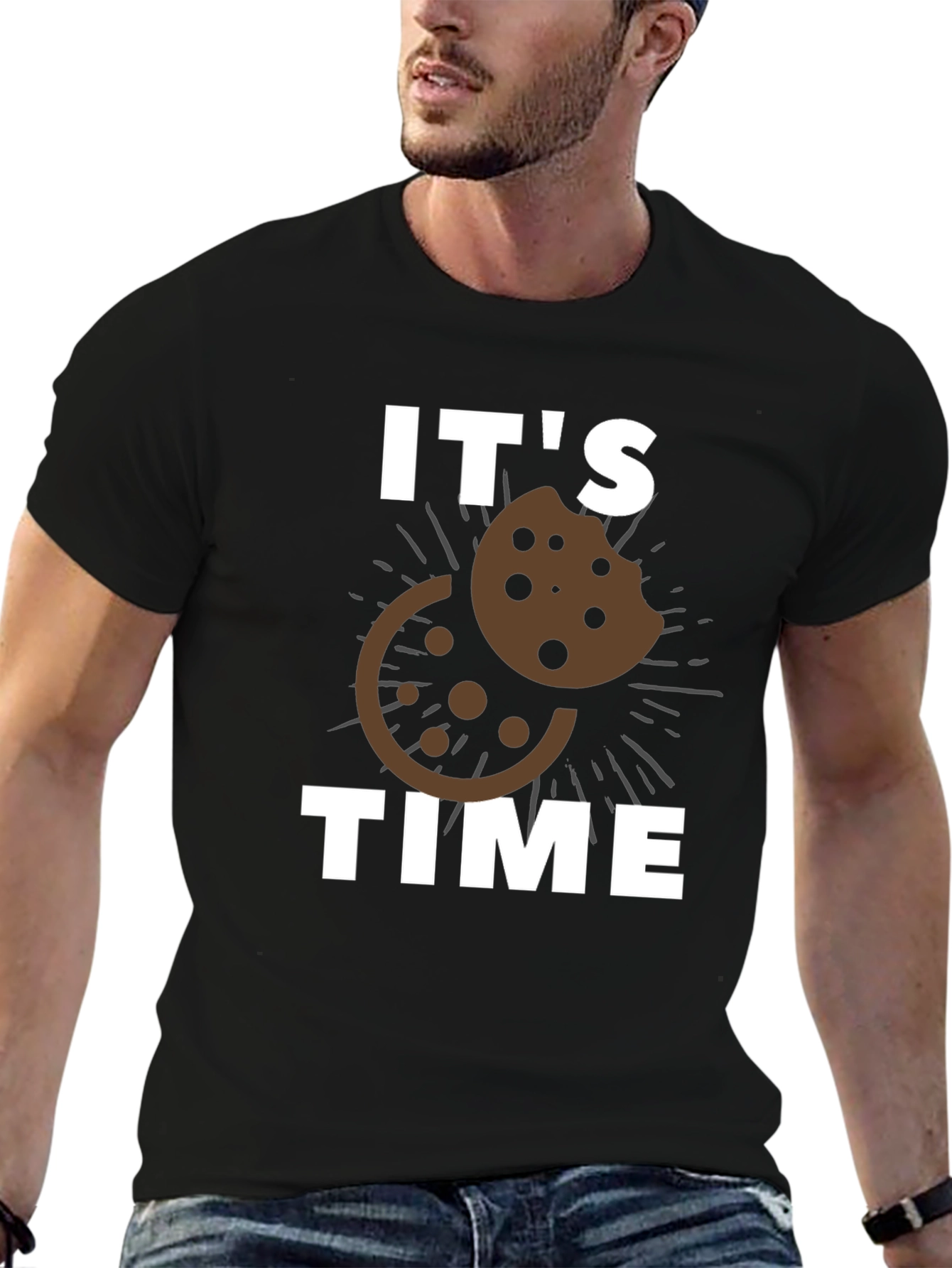 Its Cookie Time Graphic Tee - Black