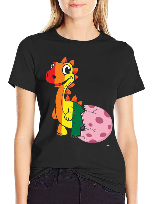 Rainbow Dinosaur Hatching T-Shirt