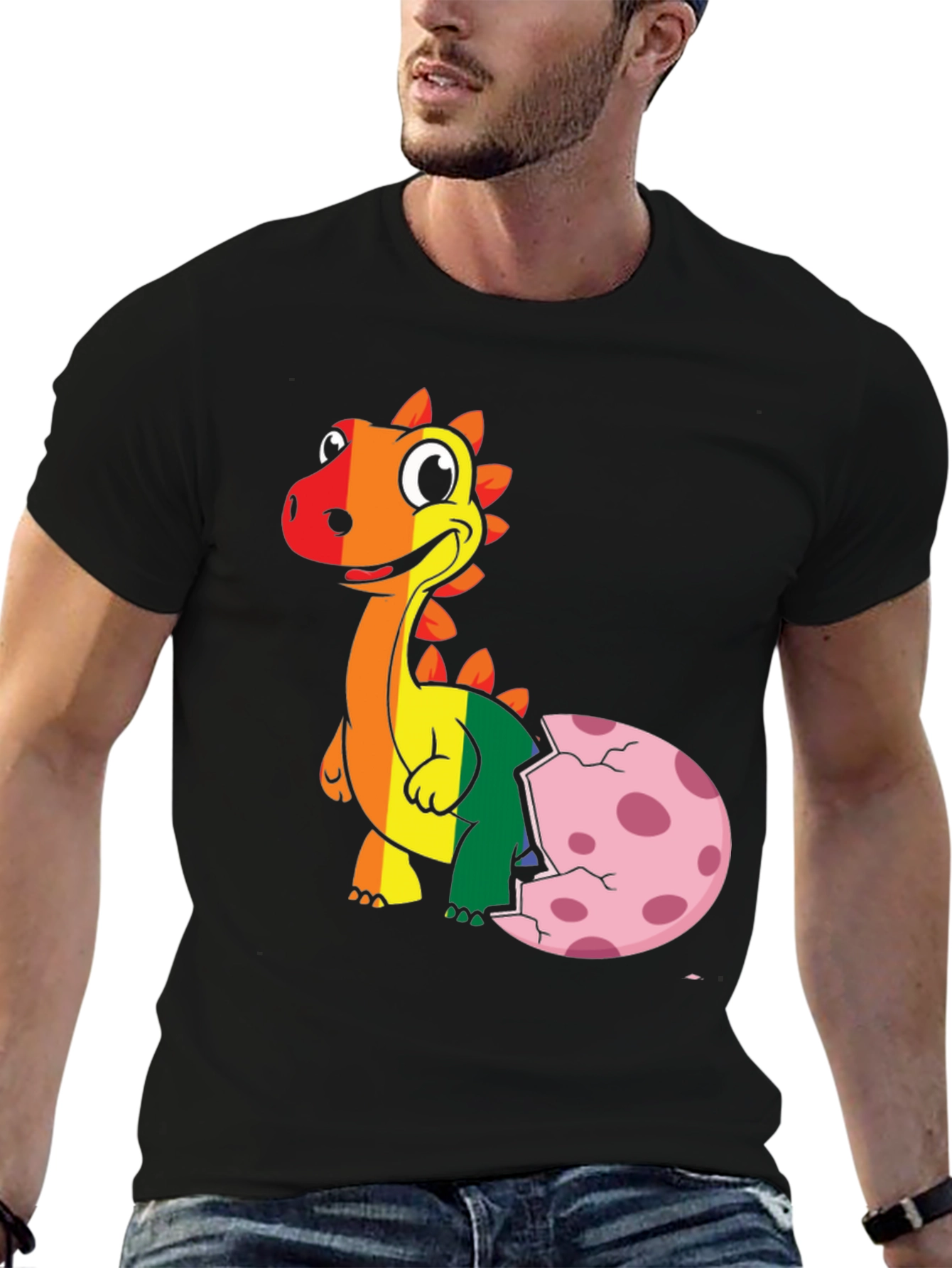 Rainbow Dinosaur Hatching T-Shirt