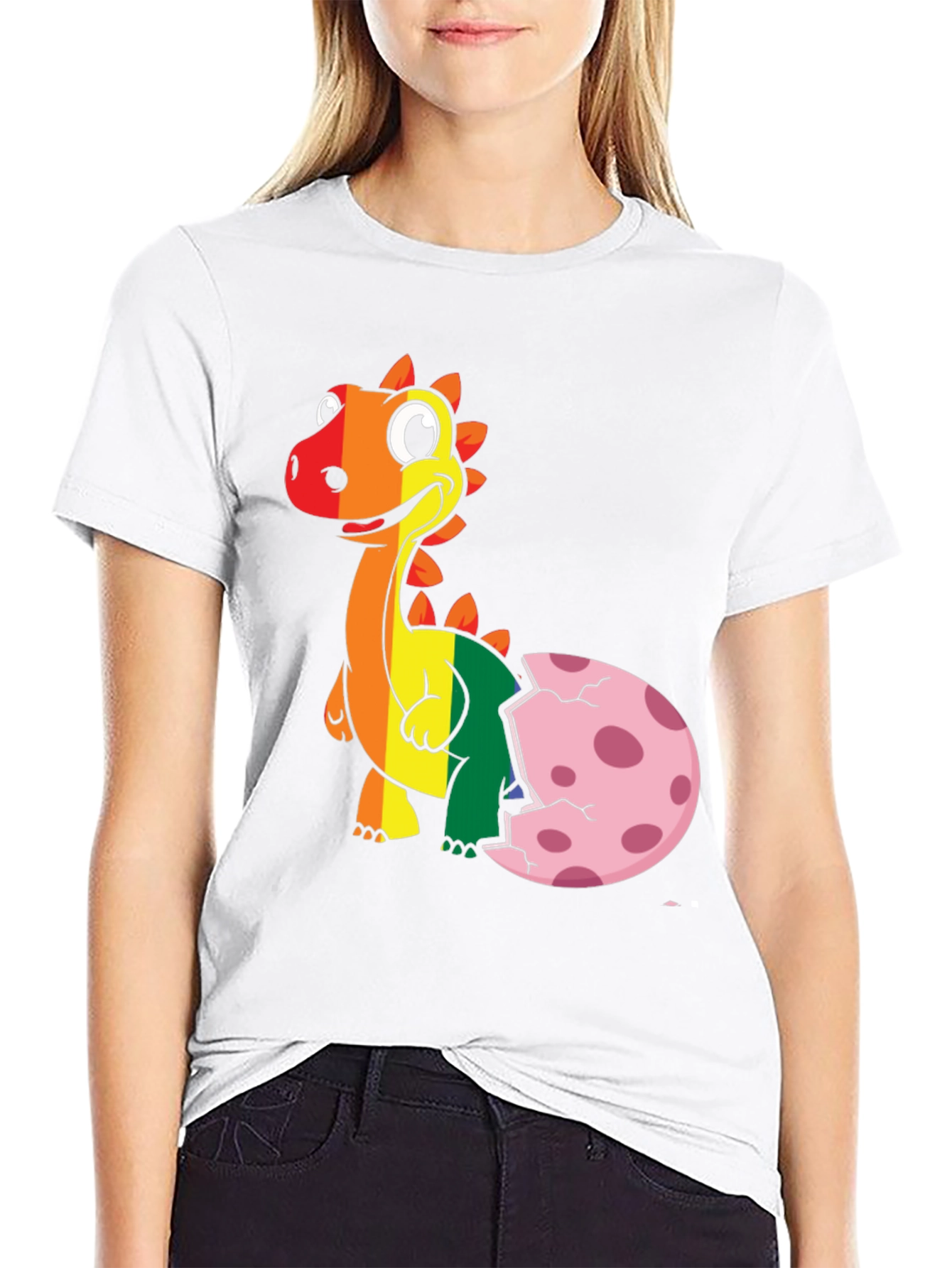 Rainbow Dinosaur Hatching T-Shirt