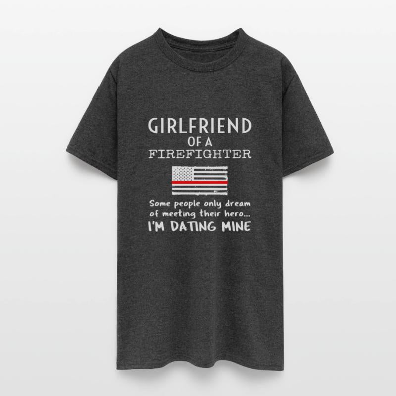 Proud Girlfriend Of A Firefighter Thin Red Line Us