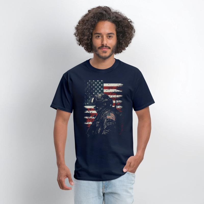 Proud Soldier Stars and Stripes US Flag Veteran