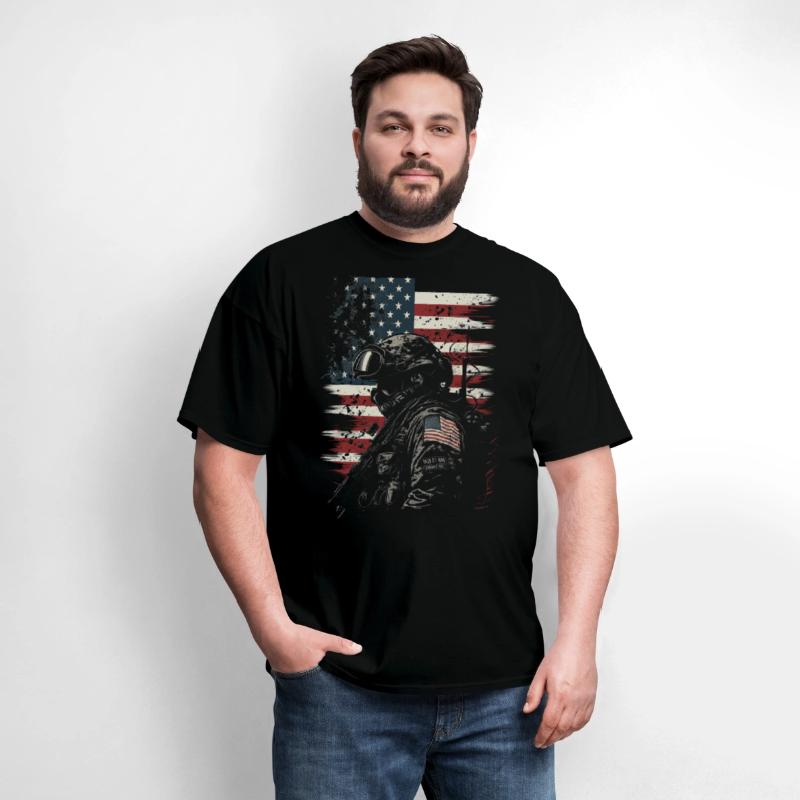 Proud Soldier Stars and Stripes US Flag Veteran