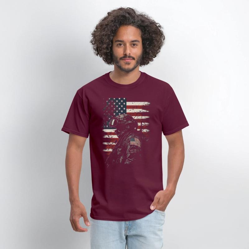 Proud Soldier Stars and Stripes US Flag Veteran
