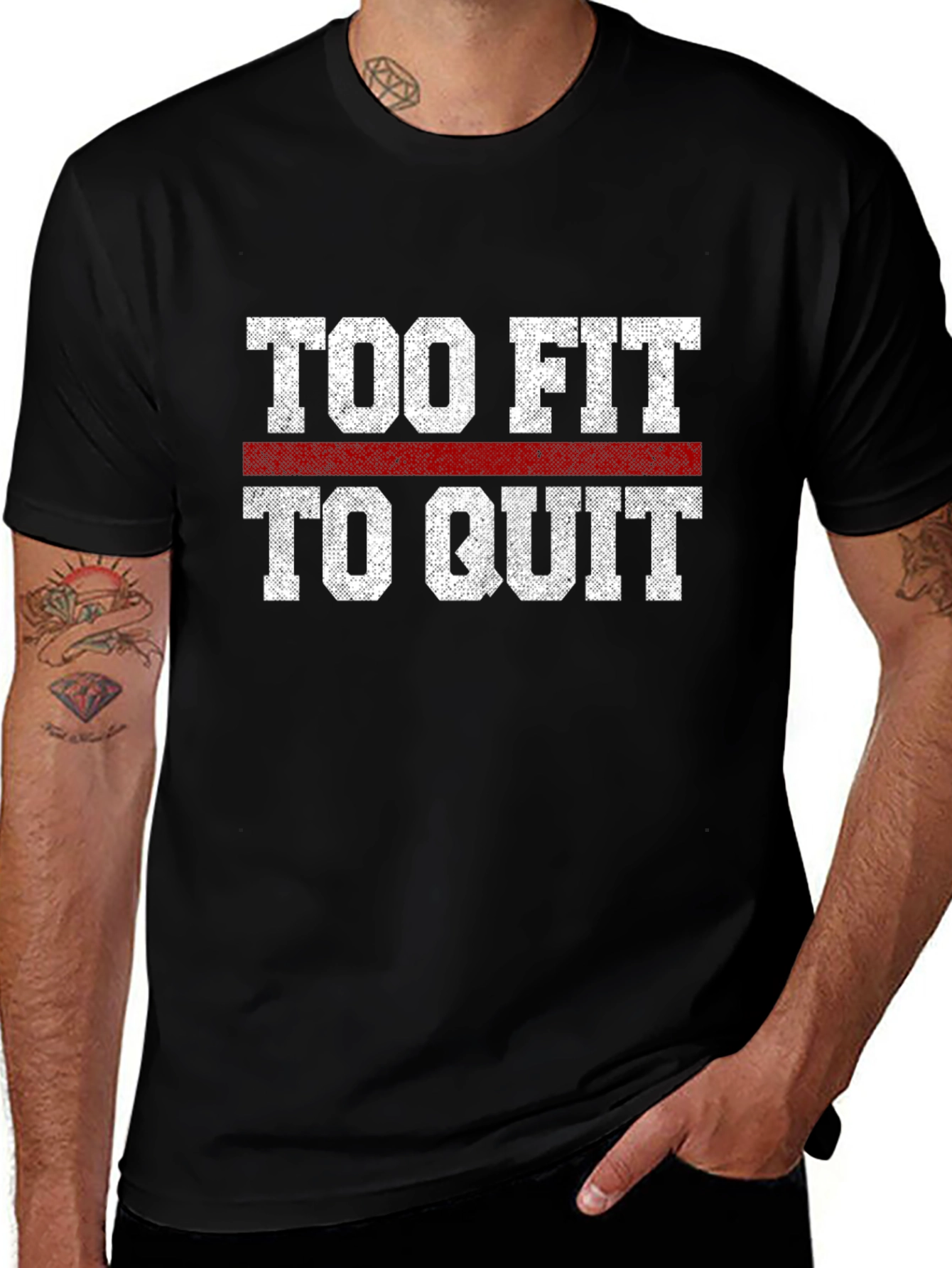 Too Fit to Quit Graphic T-Shirt