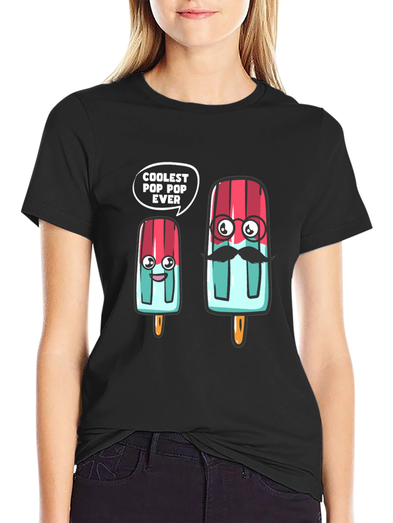 Coolest Pop Pop Ever Black T-Shirt