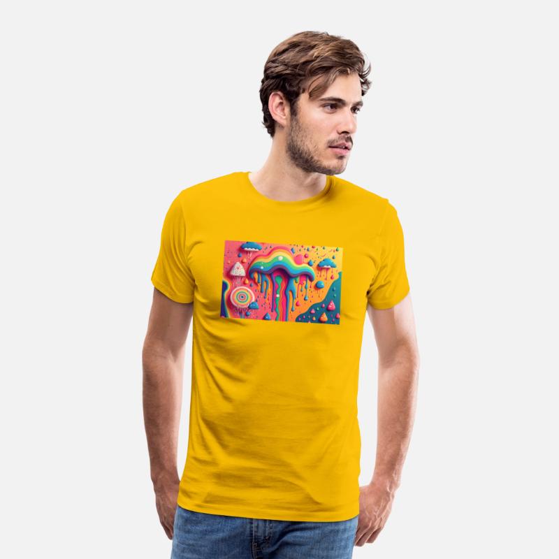 Psychedelic Paint Drip Rainbow Rain Clouds 1