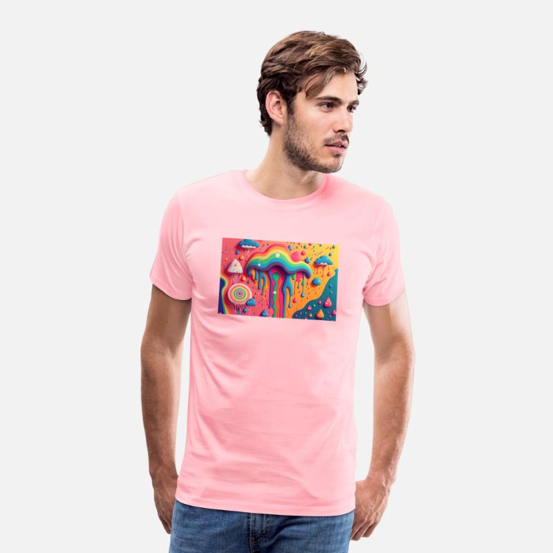 Psychedelic Paint Drip Rainbow Rain Clouds 1